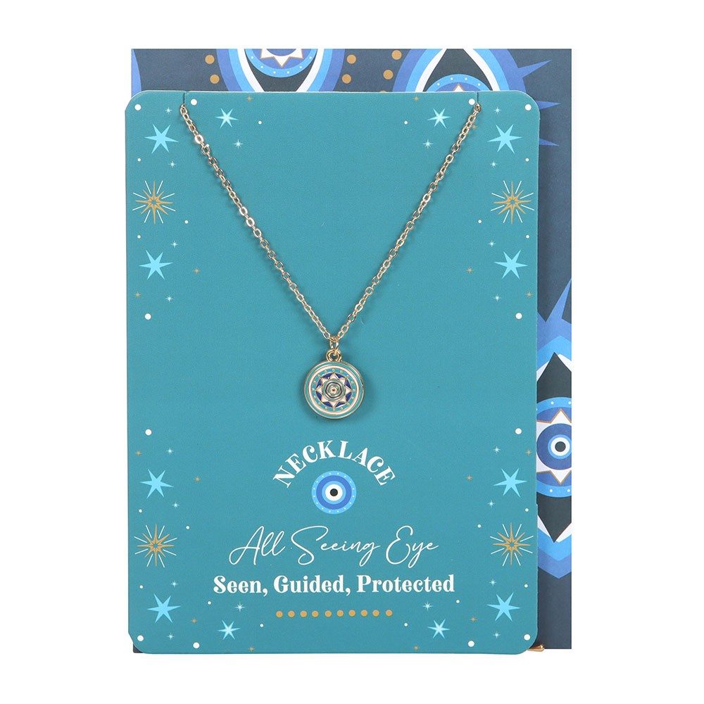 Something Different - All Seeing Eye Kaart met ketting - Blauw